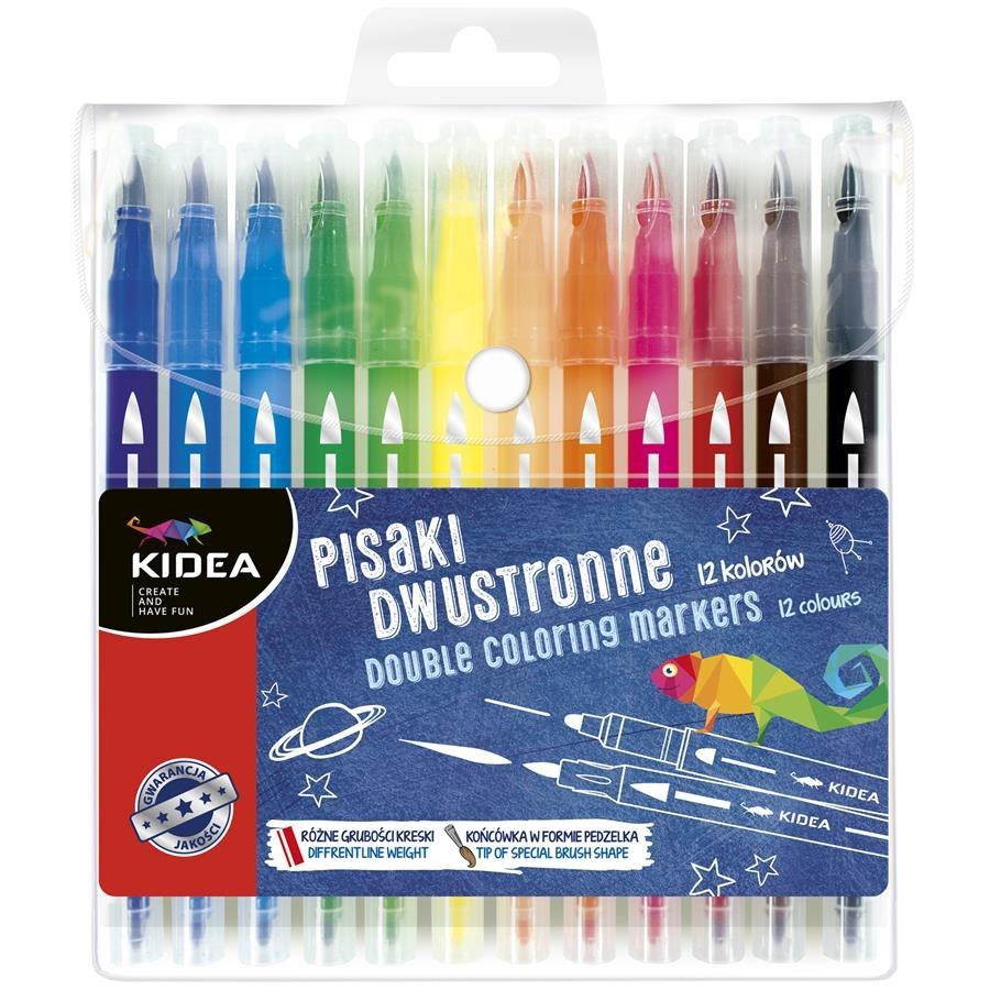 DOUBLE-SIDED PENS A, 12 COLORS KIDEA DERFORM